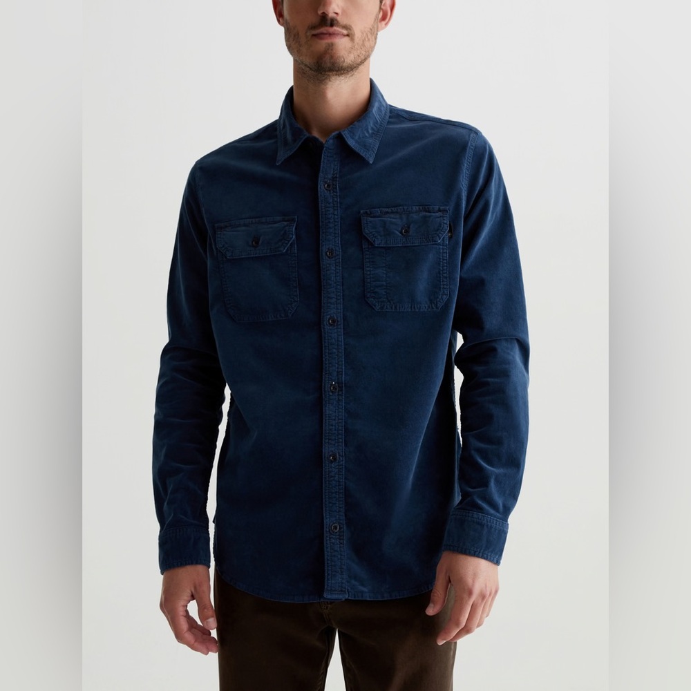 NWT AG LOS ANGELES Aiden Utility Corduroy Shirt